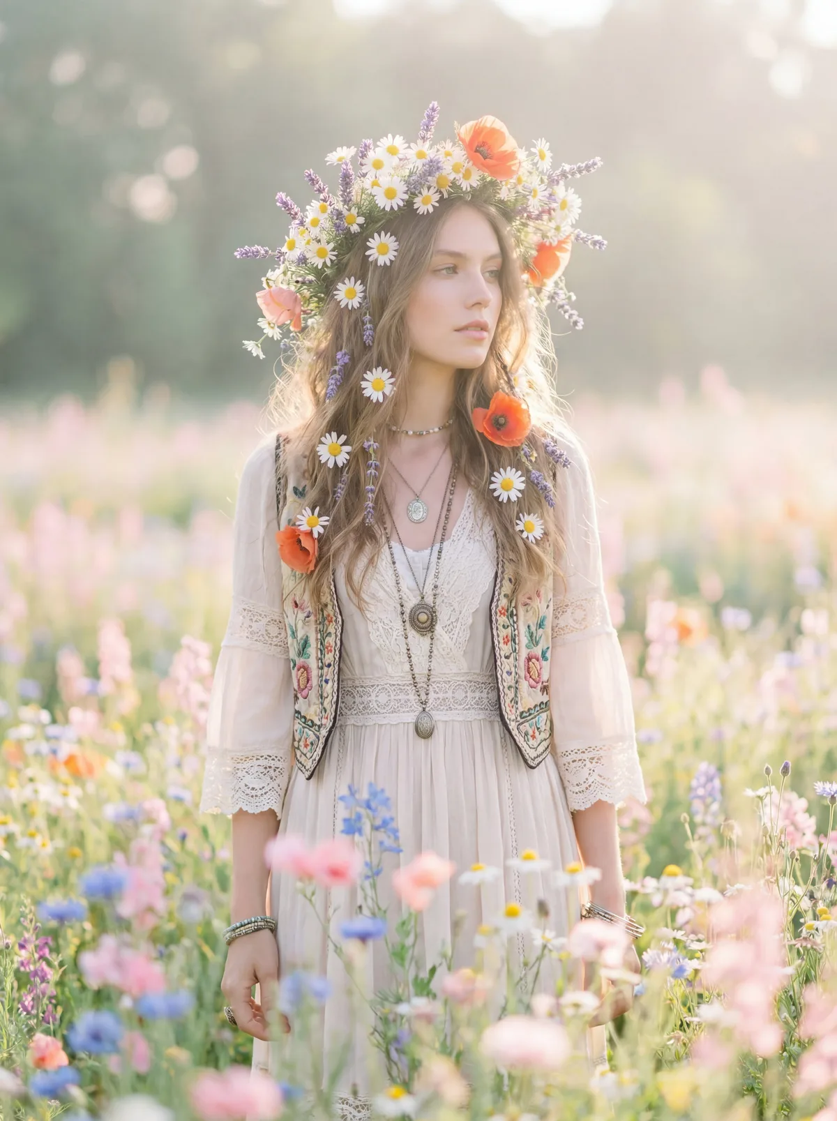 Девушка в стиле бохо