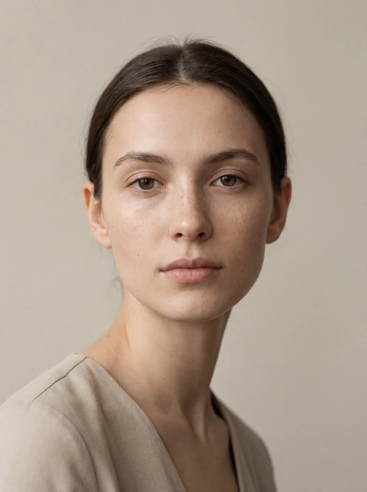 Минималистичный портрет девушки
