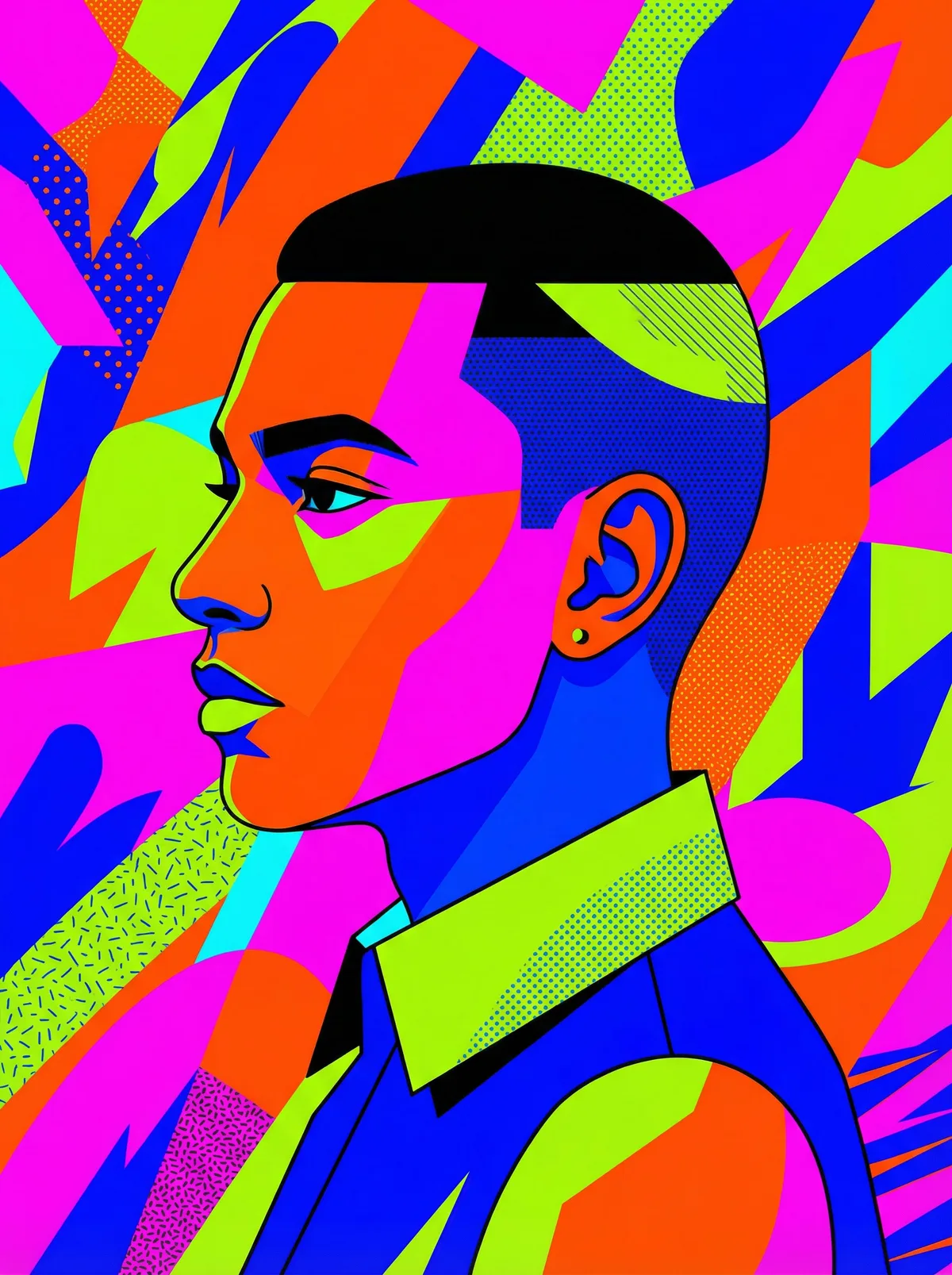 Аватарка с ярким цветным фоном