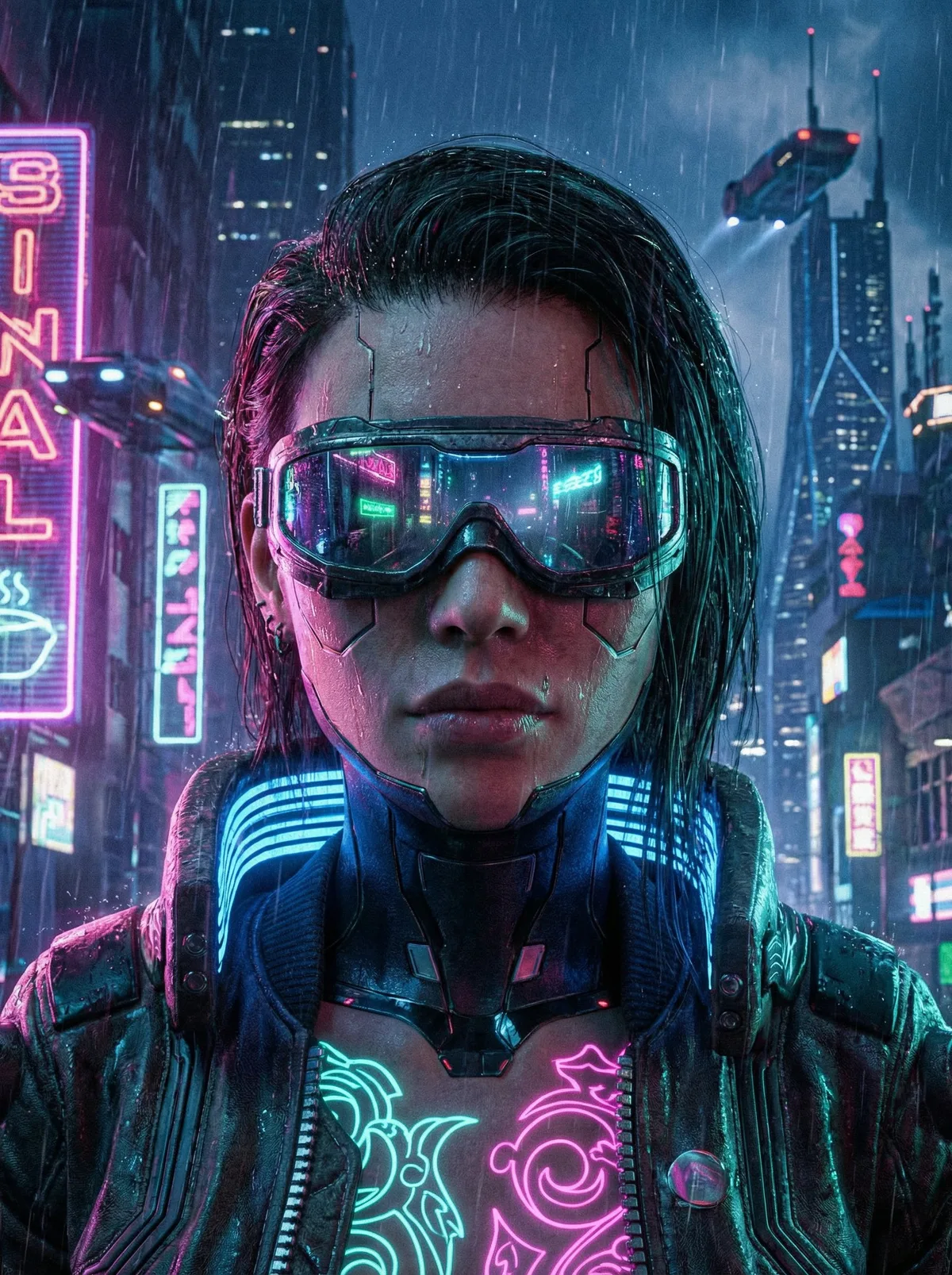 Аватарка в стиле киберпанк