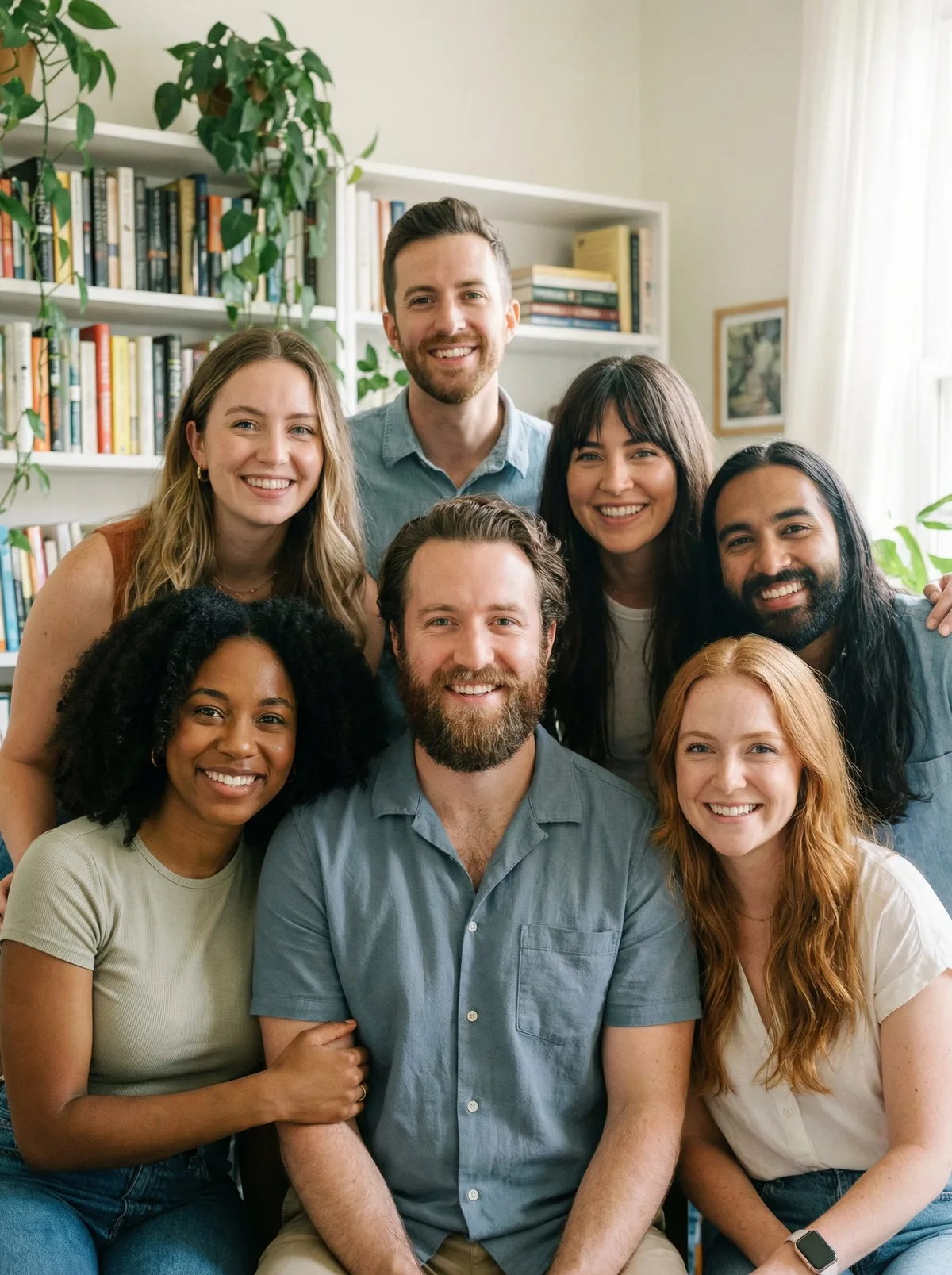 Ретушь фото с несколькими людьми