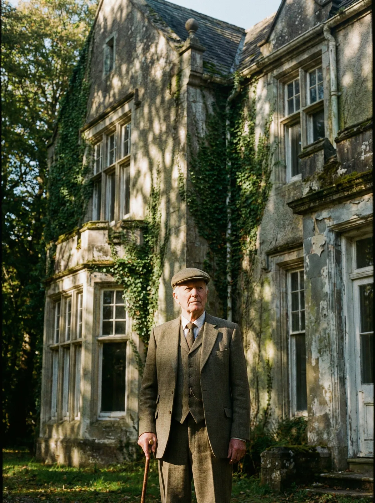 Мужчина у старинного особняка