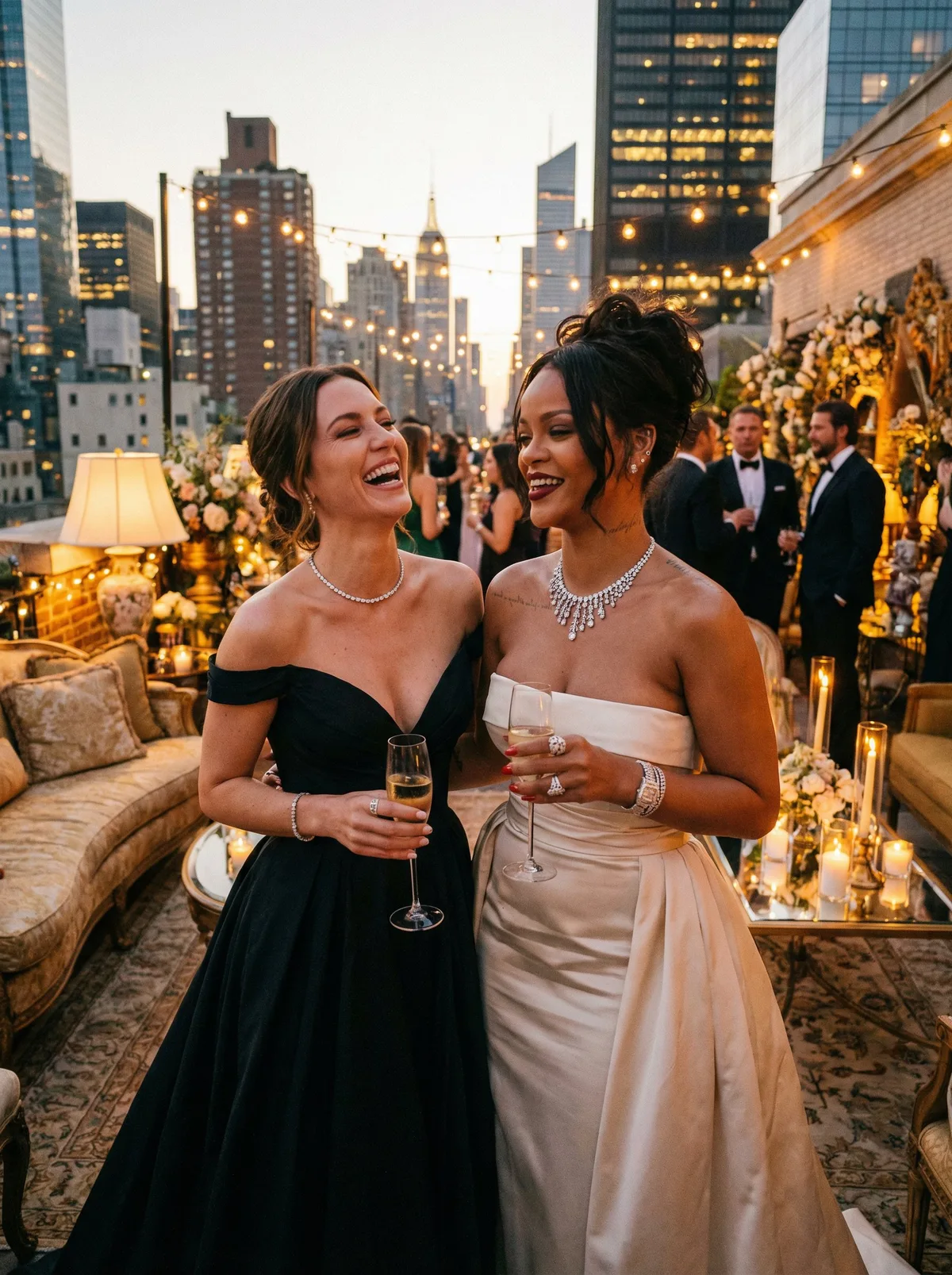 Девушка на вечеринке с Rihanna