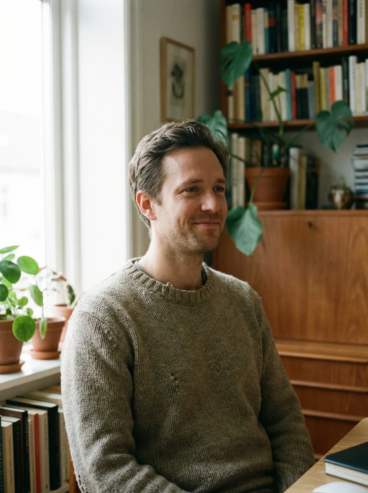 Портрет мужчины с легкой улыбкой