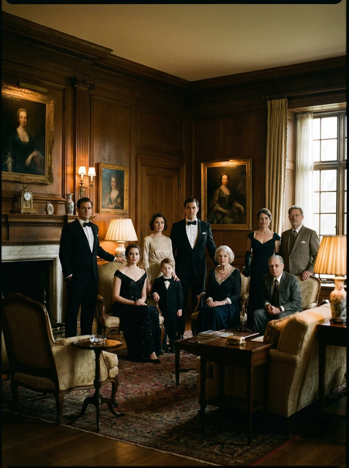 Семейный портрет в элегантном стиле