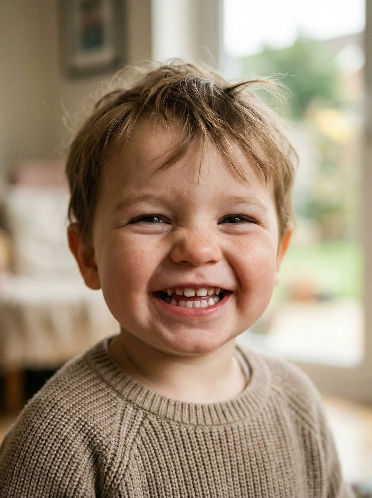 Милый ребенок с большой улыбкой