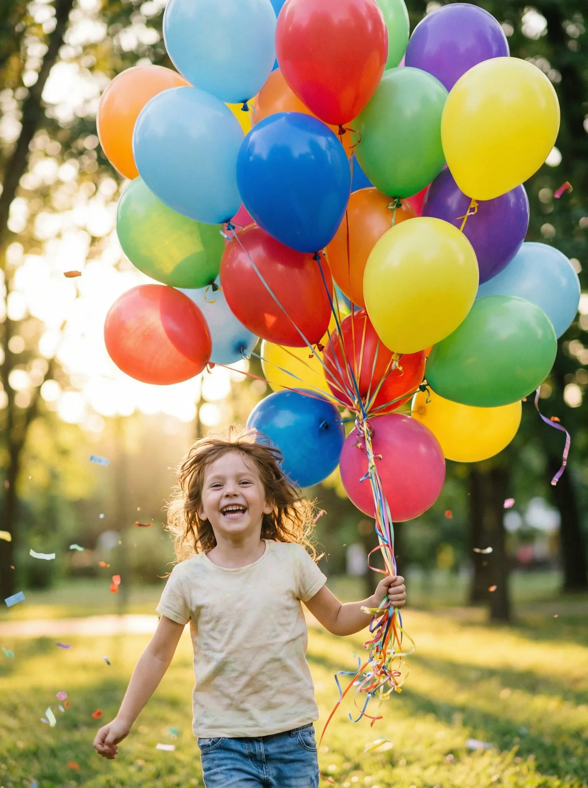 Ребенок с воздушными шарами