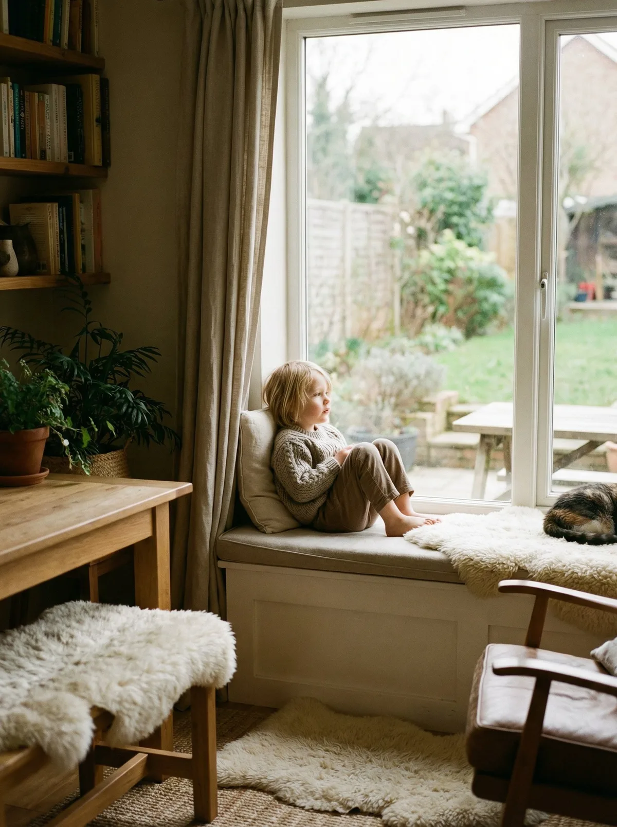 Ребенок в уютной комнате