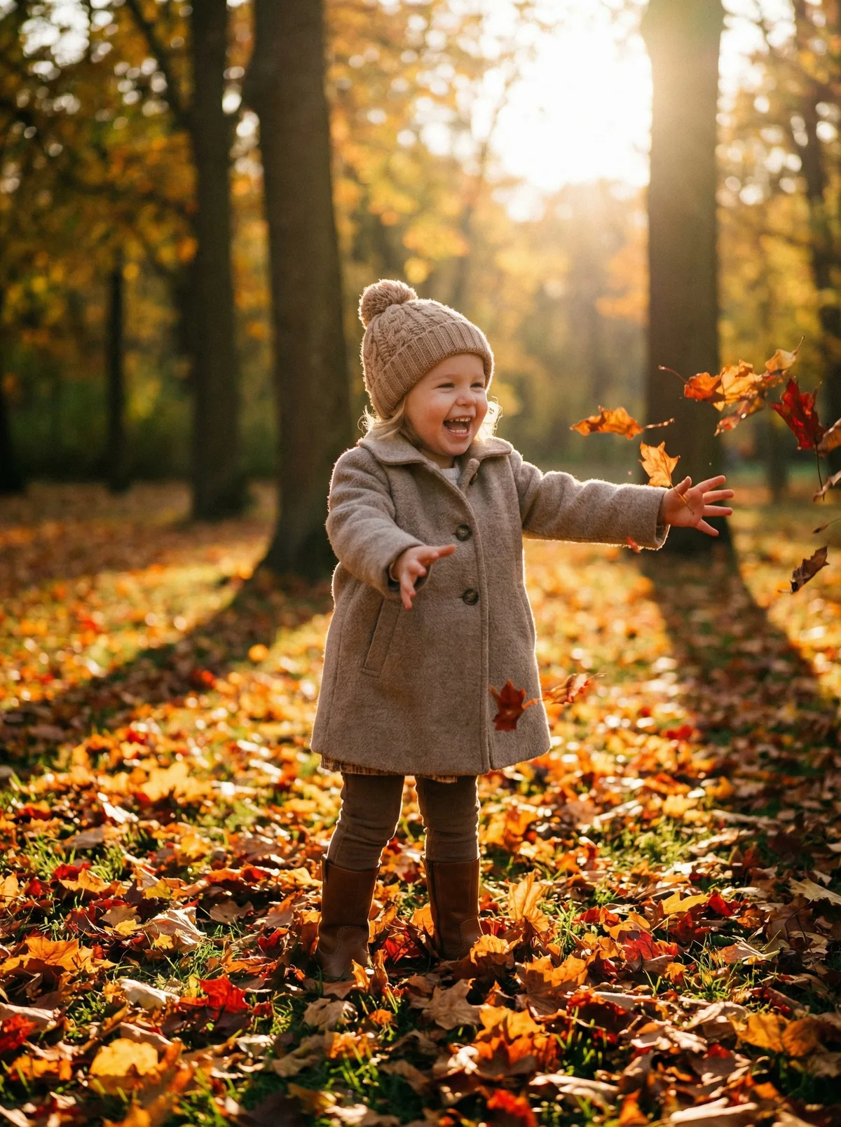 Ребенок в осеннем парке