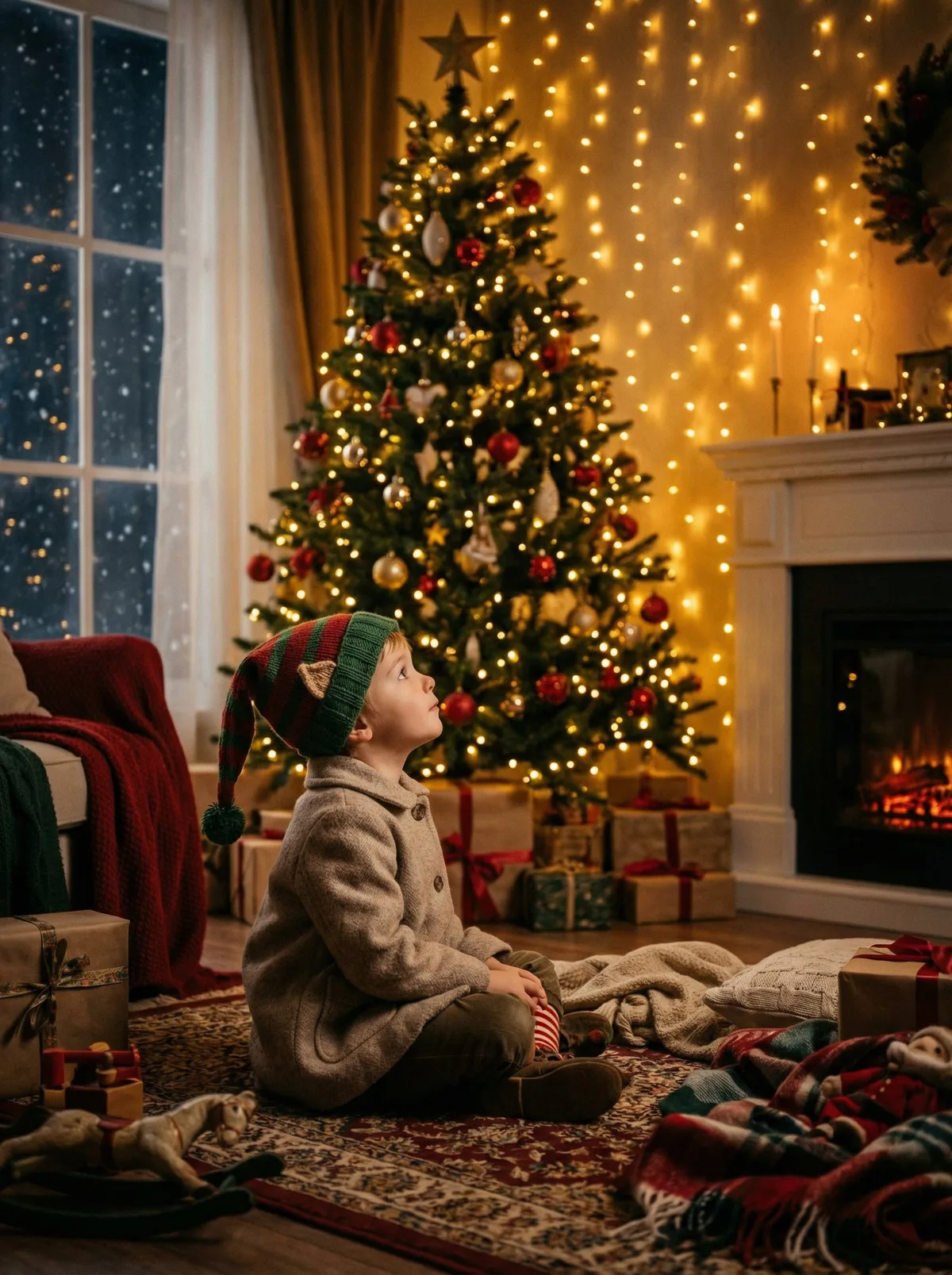 Ребенок в новогоднем образе